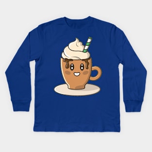 "Gelato Dream: Affogato Euphoria"- Coffee Food Icecream Kids Long Sleeve T-Shirt